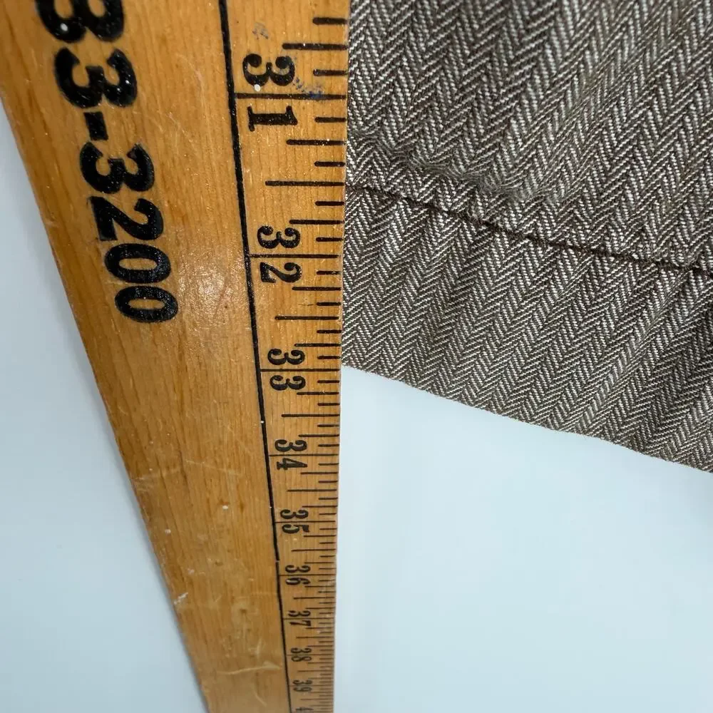 Free‎ People Pants Women’s 29 Brown Ultra Wide Leg Herringbone Bohemian Hippie